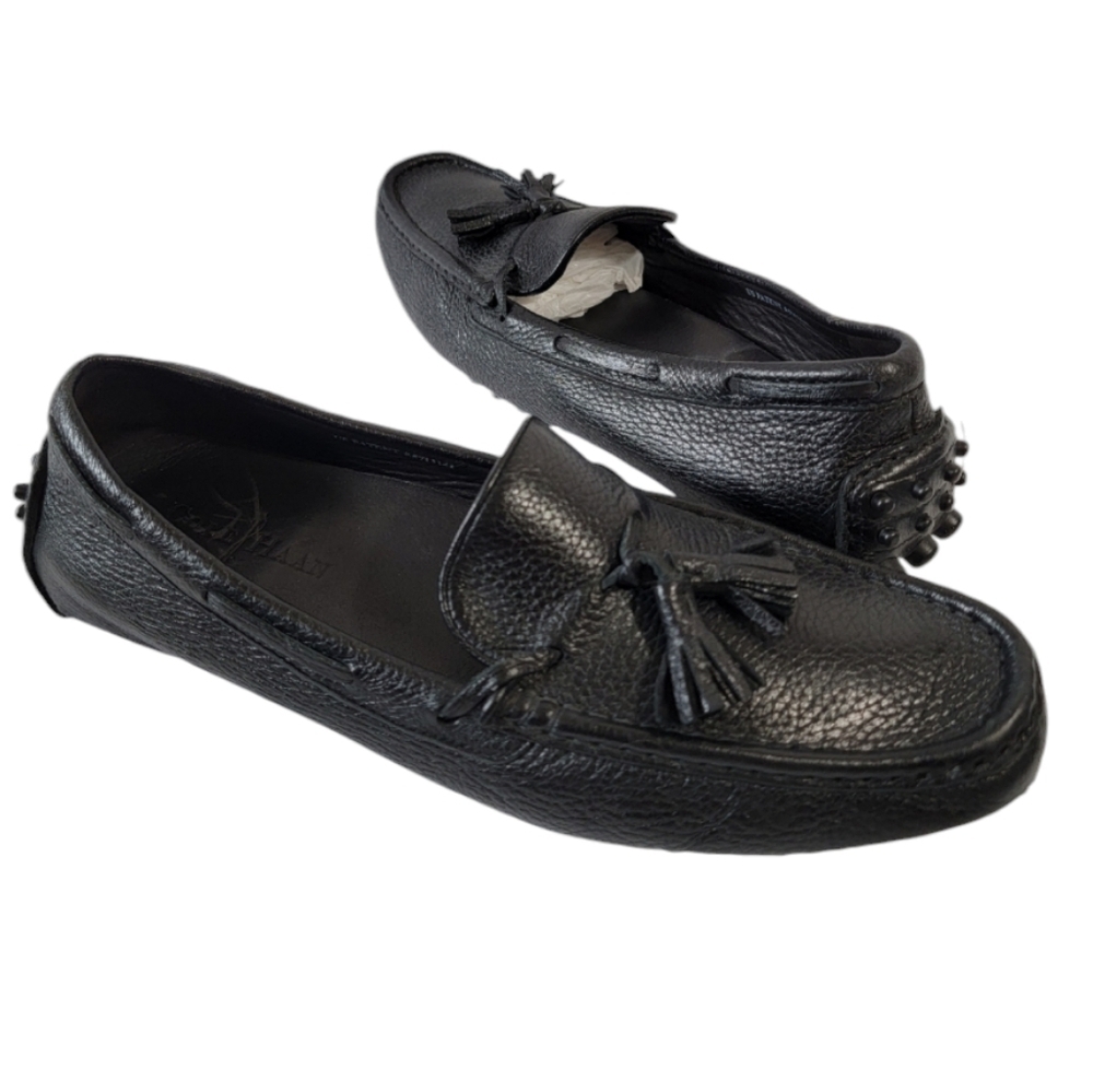COLE HAAN x Nike Air Made in Italy Black Leather Driver Loafer Men's Size 9.5M